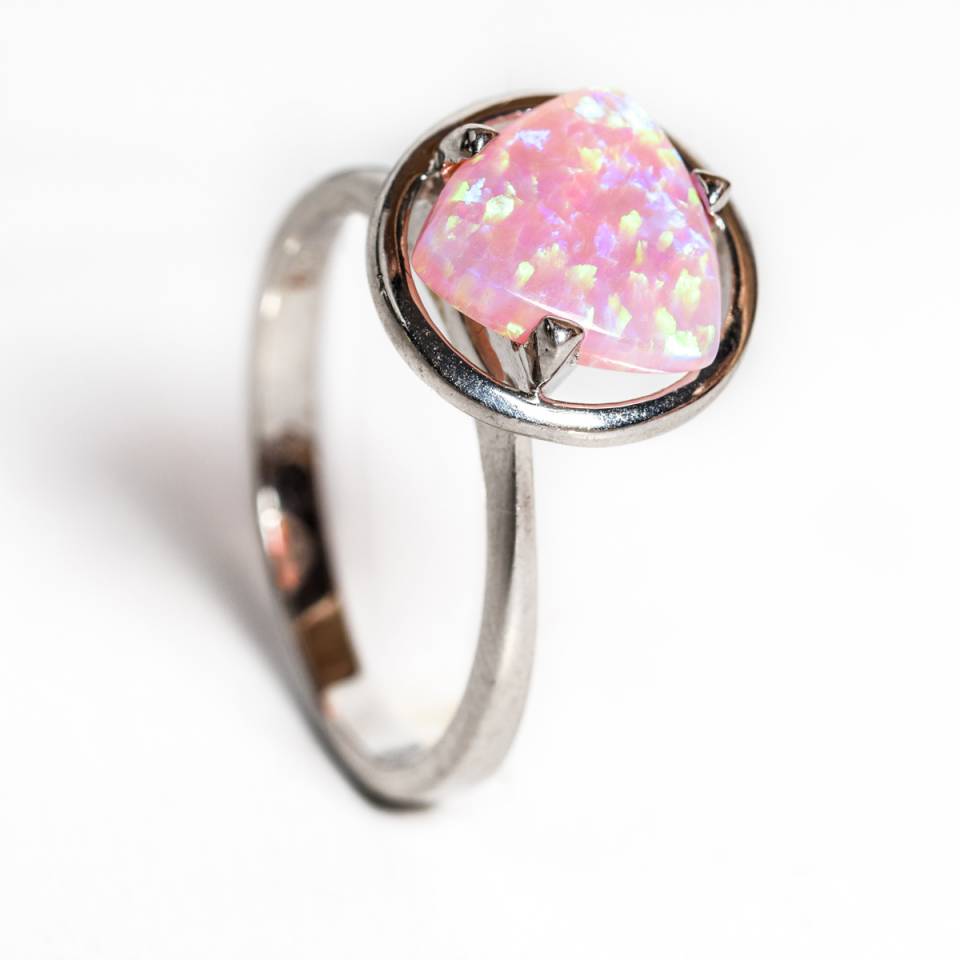 Inel opal roz 89 lei (size 15,17,20)