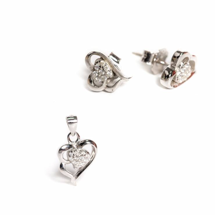 Set inimioara zirconiu 62 lei