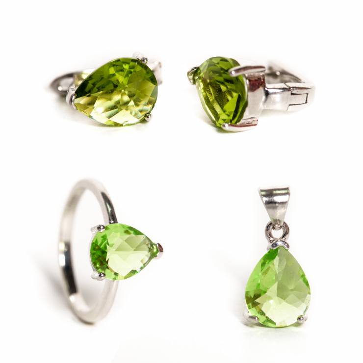 Set lacrima Peridot 112 lei